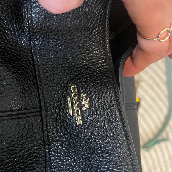 AUTHENTIC Coach Large Lexy Hobo Shoulder Bag Black Pebbled Leather COA incl. - Picture 12 of 16